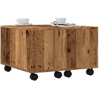 vidaXL Table basse imitation vieux bois 60x60x38 cm Bois composite