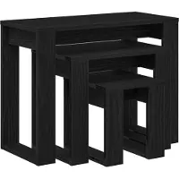 vidaXL Tables gigognes 3 pcs Chêne noir Bois d'ingénierie