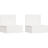 vidaXL Table de chevet avec tiroir 2 pcs Blanc 42 x 32,5 x 40 cm