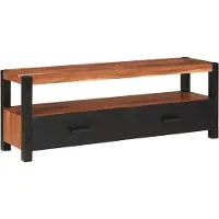 vidaXL Meuble multimédia avec étagère marron 110 x 30 x 40 cm bois massif acacia