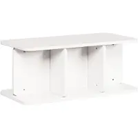 vidaXL Table basse blanche 80 x 39,5 x 33,5 cm pin massif