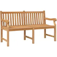 Helloshop26 Banc De Jardin Meuble De Patio D'extérieur Terrasse 150 X 69 X 92 Cm Bois De Teck Massif 02_0011248
