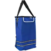 vidaXL Chariot de courses , couleur bleue, dimensions 47 x 39 x 100,5 cm, tissu Oxford