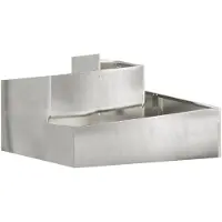 vidaXL Cache-pot de jardin Argent 80 x 80 x 50 cm Acier inoxydable