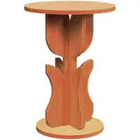 vidaXL Table basse brun cire 39,5 x 39,5 x 53,5 cm Pin massif