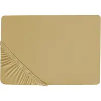 Beliani Drap-housse coton vert olive 180 x 200 cm JANBU (180 x 200 cm)