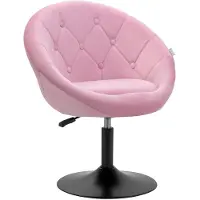 4rico Fauteuil pivotant Qs-Bl12B Rose velours