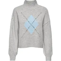 ONLY Pull-over 'ONLWakefield' bleu clair / gris clair