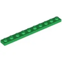 LEGO 1x10 panneaux 4477 - 250 pièces vert