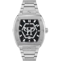 Philipp Plein Montre à affichage analogique noir / argent
