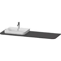 Duravit Console Happy D.2 Plus, 1600x550 mm, 1 découpe à gauche, pour meuble sous-lavabo HP4944, HP4963, HP4973, HP031HL8080