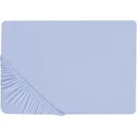 Beliani Drap-housse coton bleu 140 x 200 cm JANBU (140 x 200 cm)