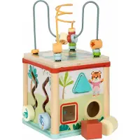 Small Foot Cube d'éveil - COMPANY - Jungle Friends - Bois FSC - 5 activités - 12 mois à 3 ans