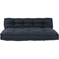 vidaXL Coussins pour canapé en palettes , lot de 2, anthracite, 120 x 80 x 38 cm, tissu
