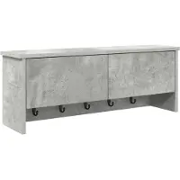 vidaXL Porte-manteau mural avec étagère Gris béton 80 x 20 x 30 cm