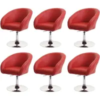 Mendler Lot De 6 Chaises De Salle À Manger Hwc-F19, Chaise De Cuisine Pivotante Loungesessel, Pivotante Réglable En Hauteur Similicuir