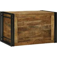 vidaXL Boîte de rangement marron et noire, 80 x 50 x 50 cm
