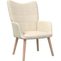 vidaXL Fauteuil relax Tissu Crème