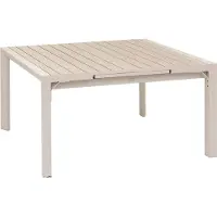 Hespéride Table De Jardin Carrée Extensible Alu Evasion 8/10 Places Beige Lin -