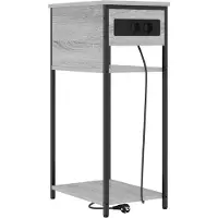 vidaXL Cabinet de chevet Sonoma gris 28.1 x 40.9 x 75 cm