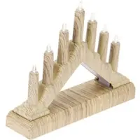 Hikvision Décoration de Noël Świecznik adwentowy 15,5x3,2x13,5cm 7 led zasilany na baterie sosna