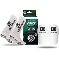 Tape Design Classic Bundle + Shinguard 2.0 Pack Long Socks Blanc EU 37-48 Homme
