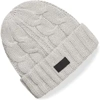 Gill Cable Knit Beanie Blanc