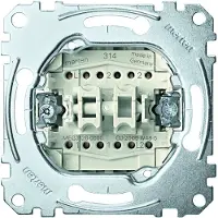Merten Insert pour interrupteur double , unipolaire, 10 AX, 250 V CA, bornes enfichables, 1 pièce.