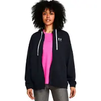 Under Armour Rival Terry Oversized Full Zip Sweatshirt Noir XS Femme