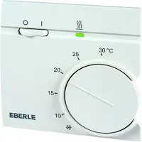 Eberle Thermostat d'ambiance monté en surface 5 à 3, Thermostat, Blanc