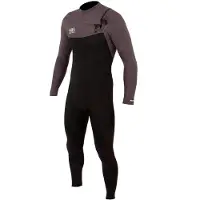 Ocean & Earth One Free-flex 4/3 Mm Long Sleeve Chest Zip Neoprene Suit Noir XL Homme