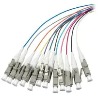 EFB Elektronik Pigtail de fibre LC 9/125µ OS2, jeu de 12 couleurs, 2m Fabricant : (O0481.2)