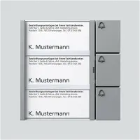Siedle Module bouton si/met - Module anneau pour station de porte Silver TM 612-3 SM