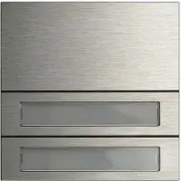 Gira 5532920. type de produit : Call button module, couleur du produit : acier inoxydable, compatibilité de marque : . Largeur : 106,5 mm, Hauteur : 106,5 mm (5532920)