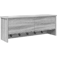 vidaXL Porte-manteau mural avec étagère Sonoma gris 80 x 20 x 30 cm