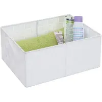 Mendler Panier De Rangement Hwc-C37, 14x31x23cm Blanc