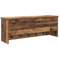 vidaXL Porte-manteau mural avec étagère Bois ancien 80 x 20 x 30 cm