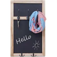 Mendler Portemanteau mural HWC-C51, tableaux noirs, 55x34cm brun naturel, shabby