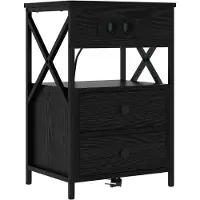 vidaXL Cabinet de chevet Chêne noir 40 x 31 x 60 cm Bois d'ingénierie