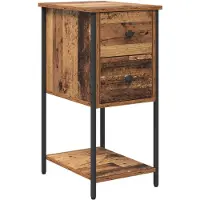 vidaXL Cabinet de chevet Bois ancien 32 x 42 x 70 cm Bois d'ingénierie