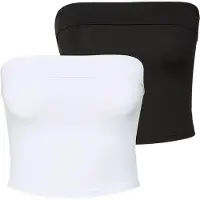 Urban Classics Tb7524a Sleeveless Top 2 Units Blanc,Noir L Femme