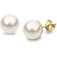 Nenalina Boucles d'oreilles or / blanc perle