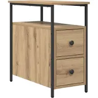 vidaXL Cabinet de chevet avec tiroir chêne artisanal 30 x 60 x 60 cm