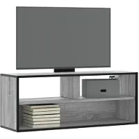 vidaXL Armoire TV Gris Sonoma 100x31x39,5 cm Bois composite et métal