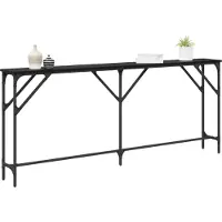 vidaXL Table console Chêne noir 180 x 23 x 75 cm