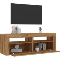 vidaXL Armoire TV avec LED Chêne Artisan 120x35x40 cm Bois composite