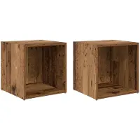 vidaXL Ensemble de meubles TV , 2 pièces, bois recyclé, 37 x 35 x 37,5 cm, aggloméré