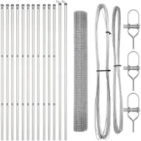 vidaXL Clôture en fil métallique soudé, ancrée au sol, 25 x 1,2 m, couleur argent