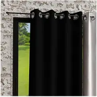 Soleil D Ocre Rideaux, stores BOHEME - Noir - 135x250 cm