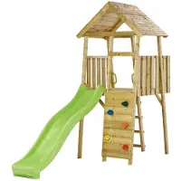 Kangui - Tour de jeux en bois Wiki - Toboggan, mur d'escalade, cabane, échelle